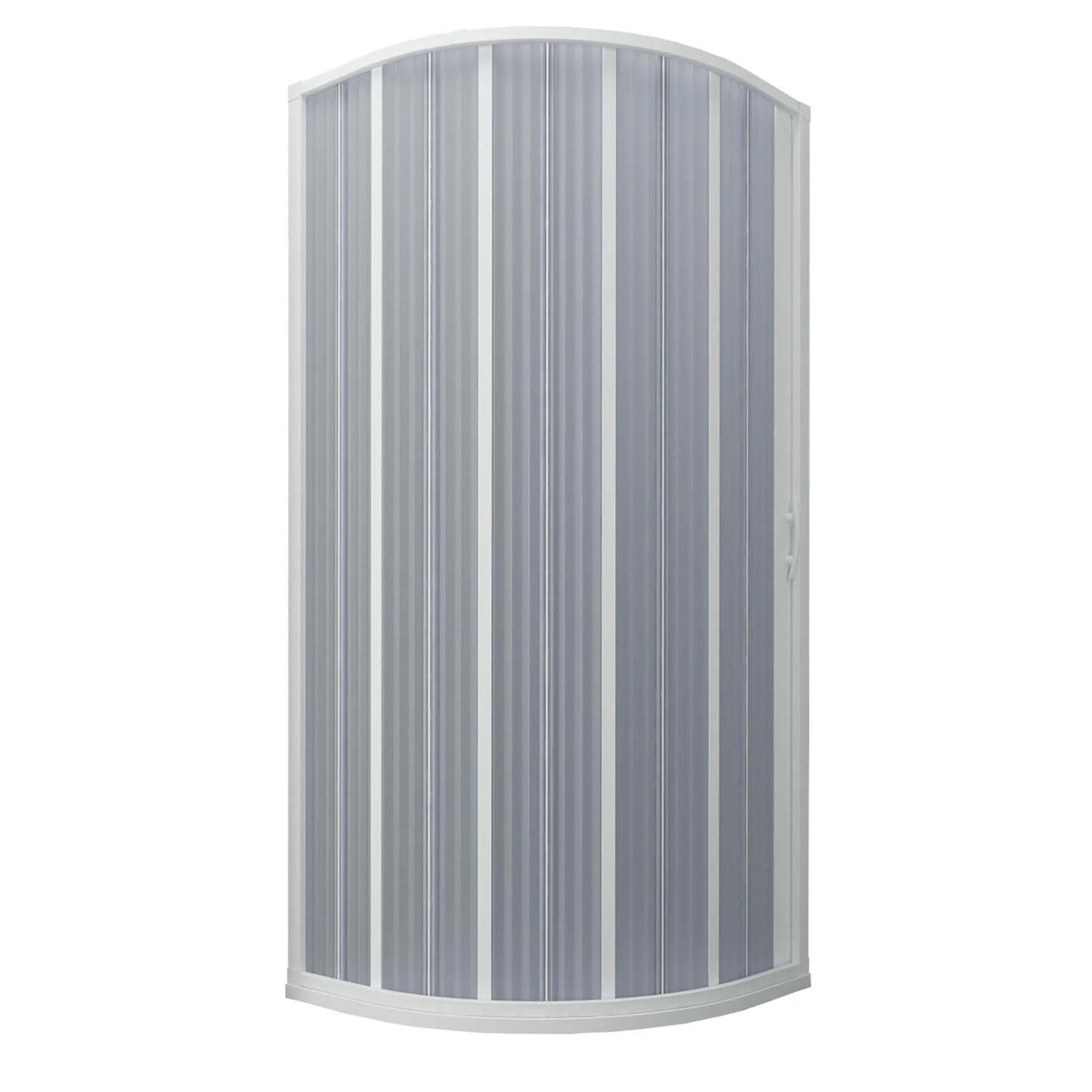 Ronde "Flex" douchecabine met brede centrale opening en verstelbare balg crème-grijs 100x100x185cm