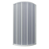 Ronde "Flex" douchecabine met brede centrale opening en verstelbare balg crème-grijs 100x100x185cm