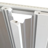 Ronde "Flex" douchecabine met brede centrale opening en verstelbare balg crème-grijs 100x100x185cm