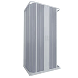 "Flex" 3-zijdige douchecabine met brede band, centrale opening en inklapbaar ontwerp 80x90x80x185