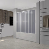 FORTE Badscherm FLEX - VASCA MARTE NIEUW - Sluitend naar de zijkant 170x140x150cm