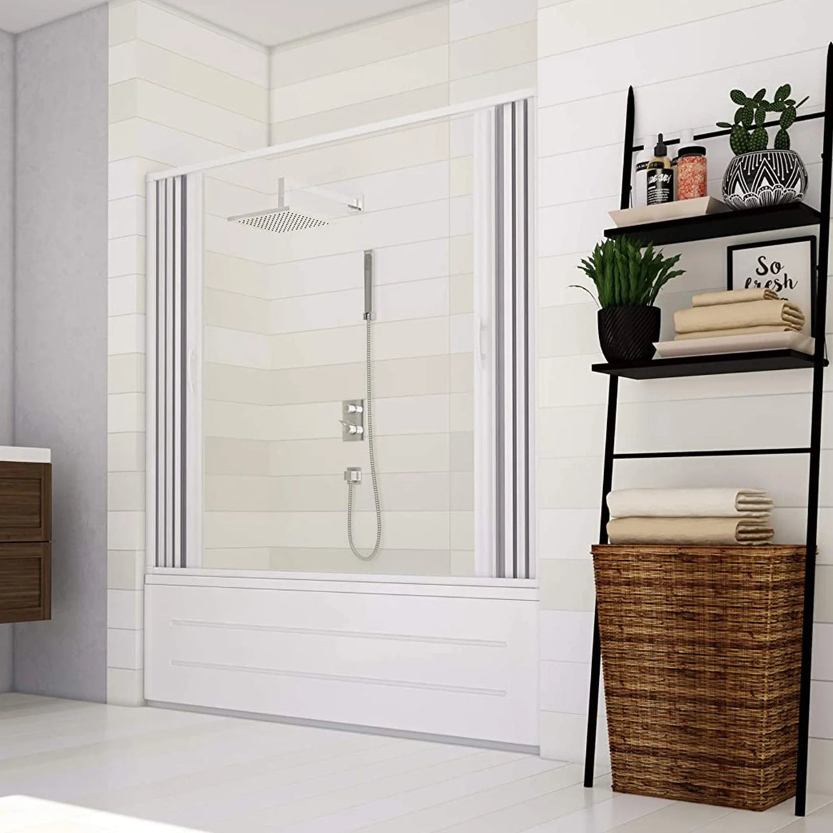 "Flex" met brede band, centrale vouwopening, inklapbaar 170x150cm