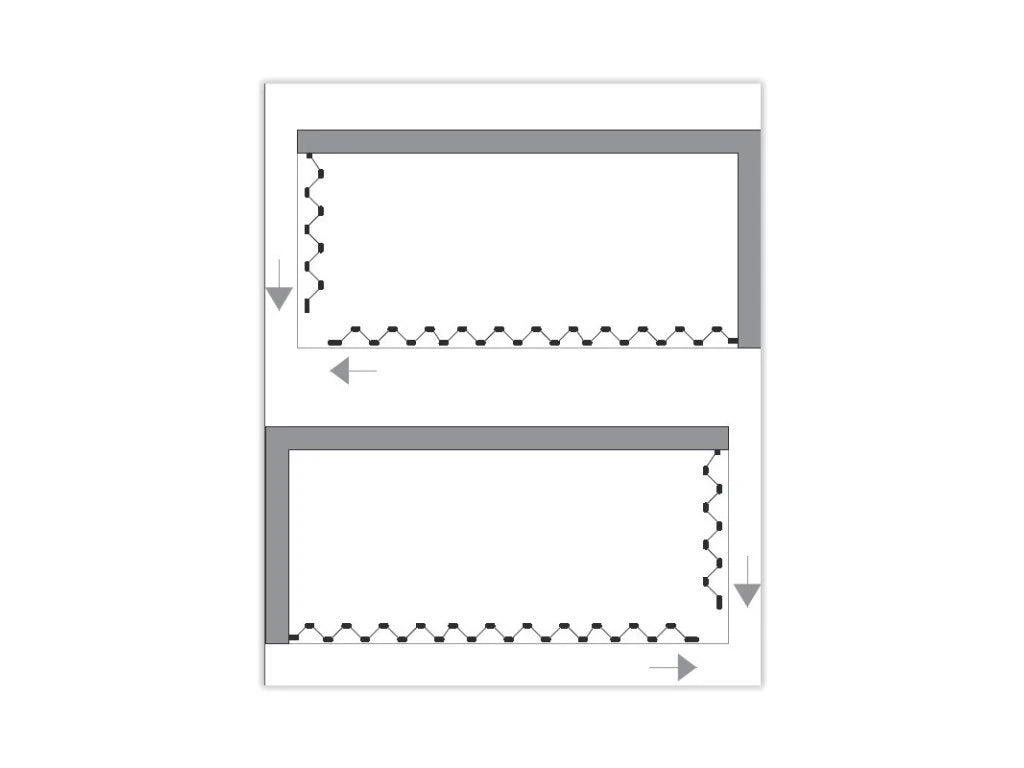 PVC-badkamerscherm, Flex-model, met centrale opening, 70x170x150 cm