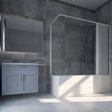 "Flex"-box boven hoekbad met brede zijopening en verstelbare balg 70x170x150