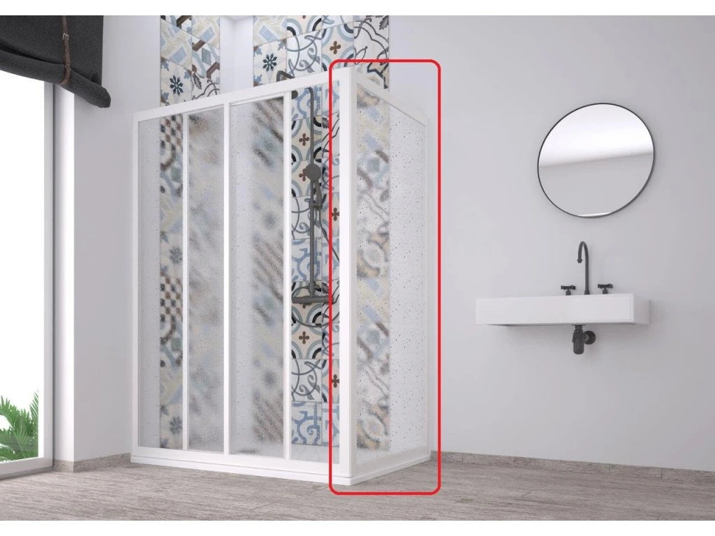 Vaste Douchewand "Acril" Pastelwit 87x90x190cm