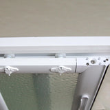 acril douchecabine met zijsluiting witte pvc profielen acryl guazza effect schuifdeuren hoogte 190 cm verstelbare moderne douchecabine