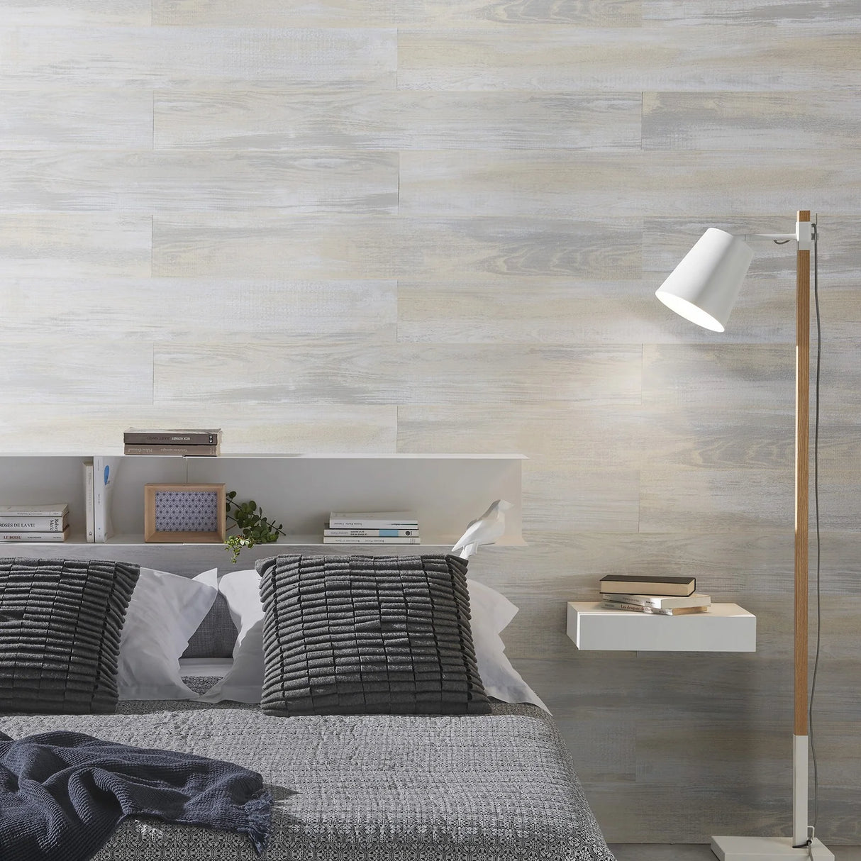 grosfillex element compact premium datcha wit pvc wandpanelen houtlook 120 x 15,4 cm voor wand en plafond