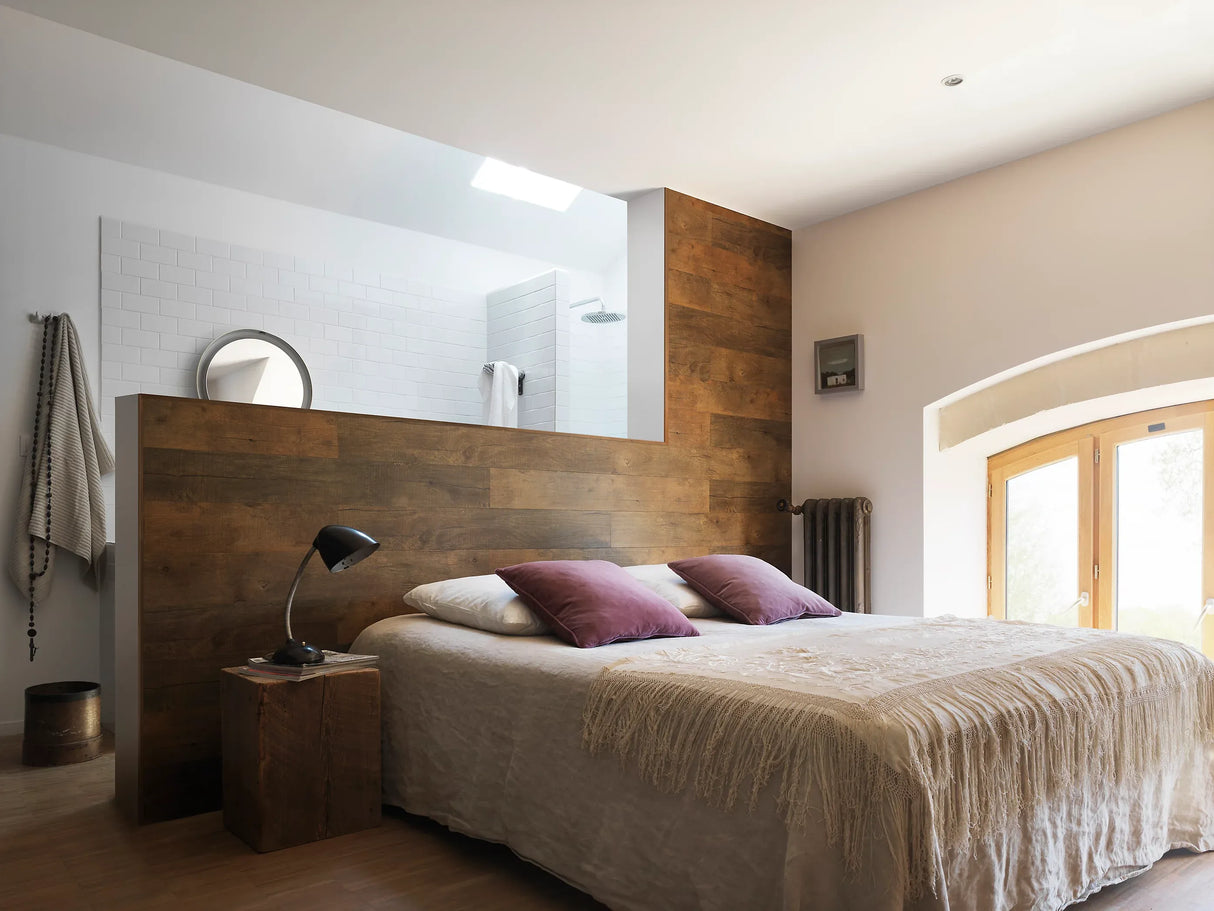 grosfillex element compact premium megeve bruin pvc wandpanelen houtlook 120 x 15,4 cm voor wand en plafond