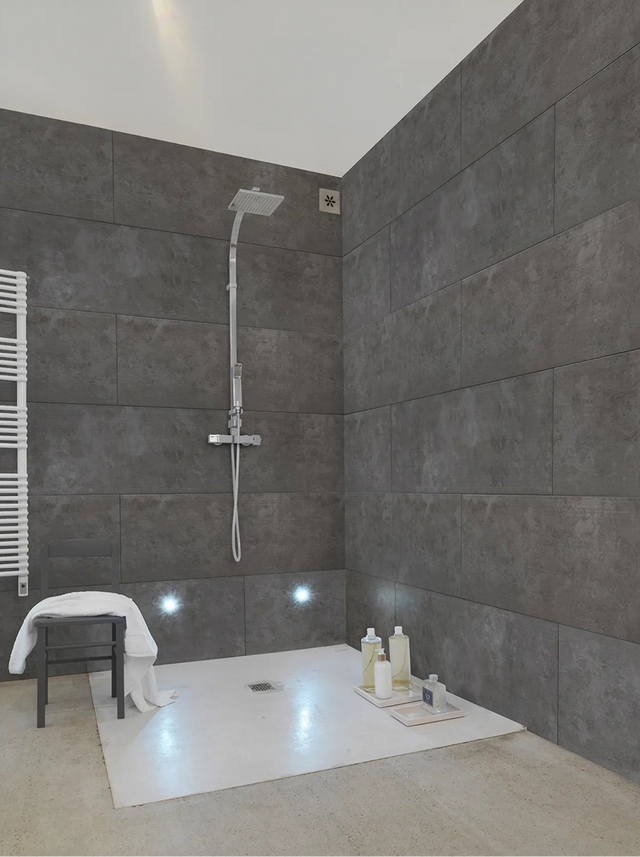 grosfillex element compact touch beton antraciet pvc wandpanelen 120 x 37,5 cm moderne betonlook voor wand en plafond