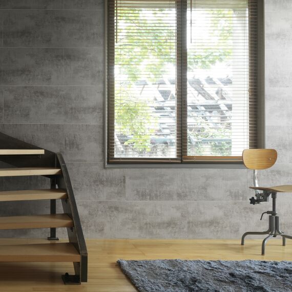 Grosfillex Element compact PVC wandpanelen donker beton 120x37,5 cm