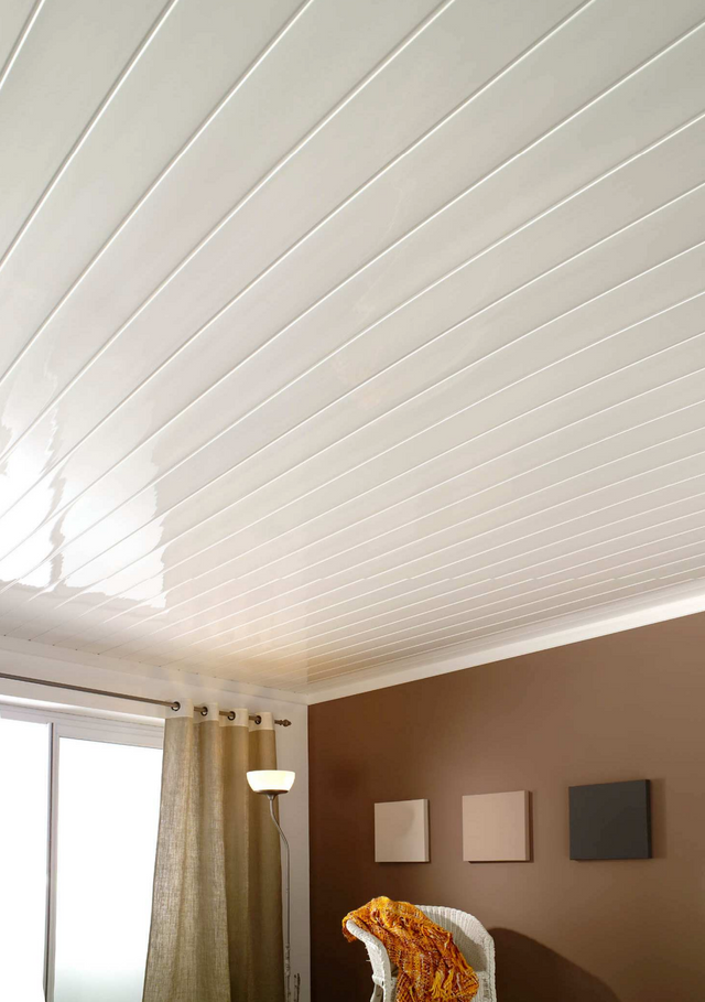 grosfillex pvc wandpanelen wit generfd topline 2000 400 x 37,5 cm glanzend waterdicht voor plafond en badkamer 