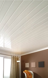 grosfillex pvc wandpanelen wit topline 2000 400 x 37,5 cm glanzend waterdicht voor plafond en badkamer