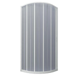 luna new flex douchescherm met zijsluiting witte pvc profielen balgopening verstelbaar ontwerp voorgemonteerde vouwdeuren ruimtebesparende douchewand