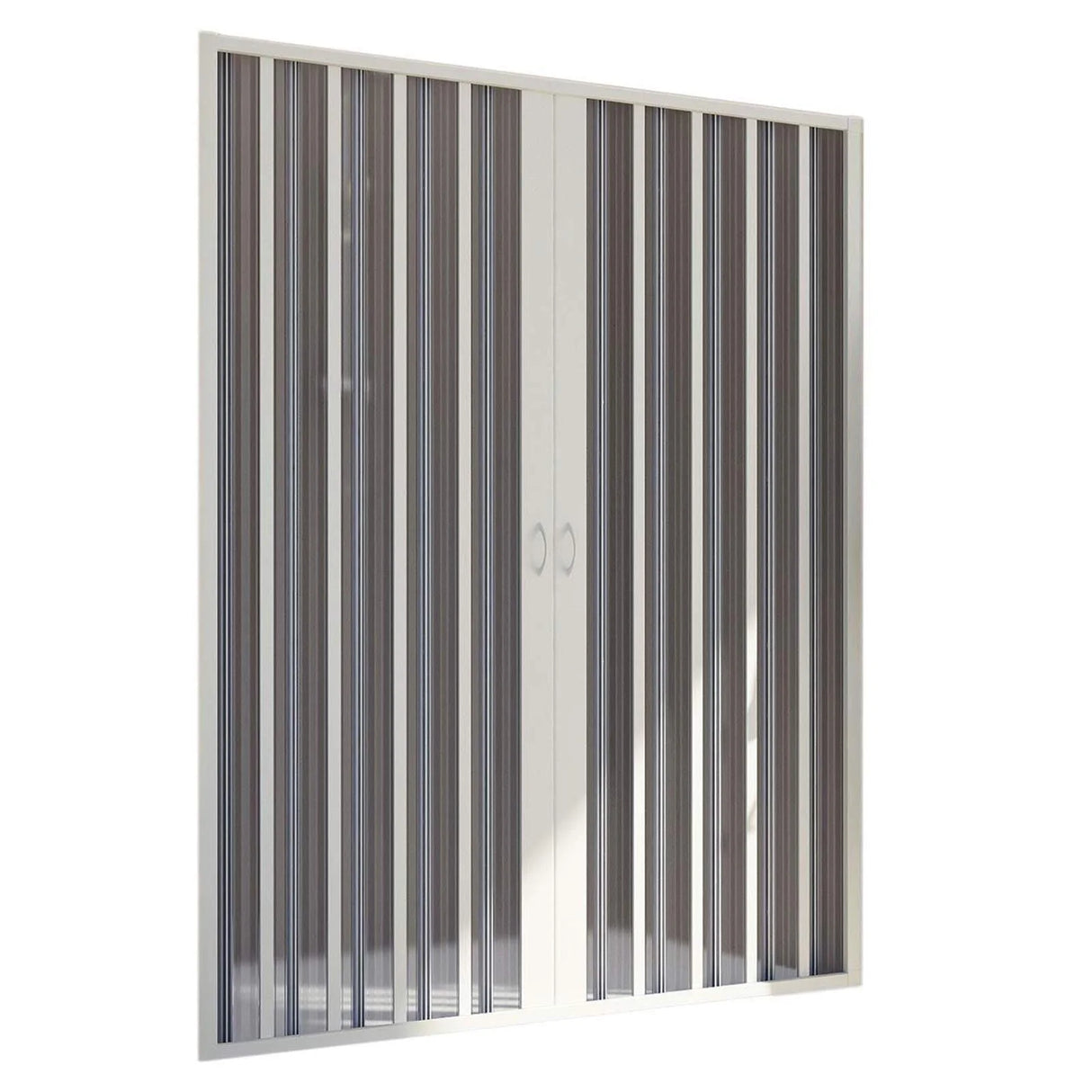 marte new flex douchescherm met middensluiting transparante lamellen witte pvc profielen verstelbaar ontwerp hoogte 185 cm ruimtebesparende douchewand