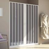 marte new flex douchescherm met middensluiting transparante lamellen witte pvc profielen verstelbaar ontwerp hoogte 185 cm ruimtebesparende douchewand