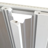 marte new flex douchescherm met middensluiting transparante lamellen witte pvc profielen verstelbaar ontwerp hoogte 185 cm ruimtebesparende douchewand