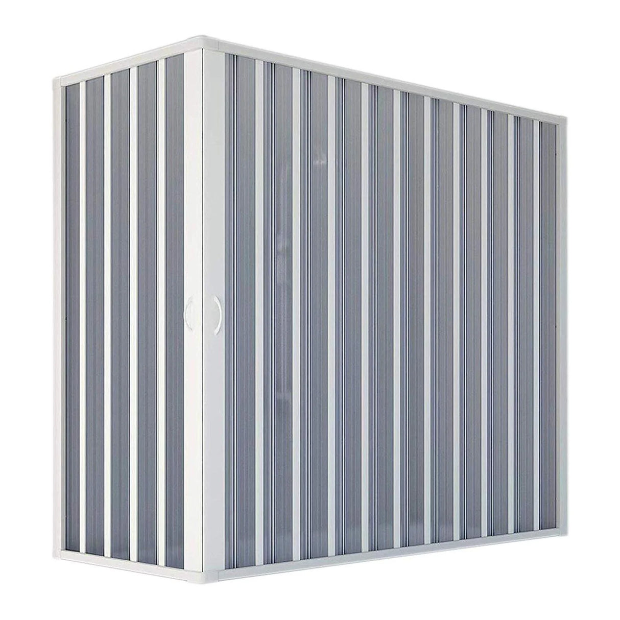 nova vasca hoekdouchecabine met centrale opening witte pvc profielen balgopening magnetische sluiting verstelbaar van 70 x 140 tot 70 x 170 cm