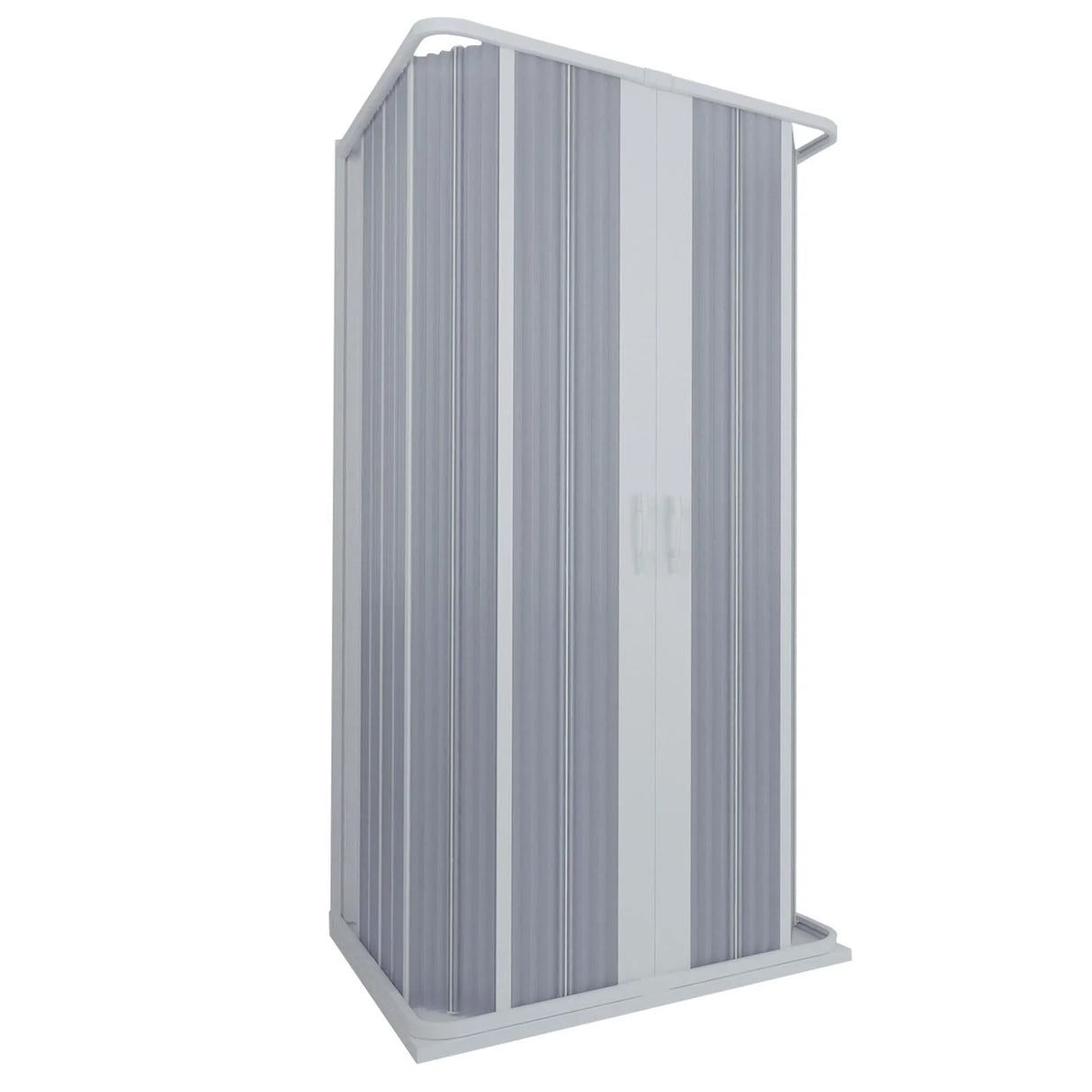 saturno new flex douchecabine witte pvc profielen balgopening verstelbaar ontwerp voorgemonteerde vouwdeuren ruimtebesparende douchecabine