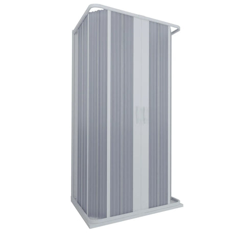 saturno new flex douchecabine witte pvc profielen balgopening verstelbaar ontwerp voorgemonteerde vouwdeuren ruimtebesparende douchecabine
