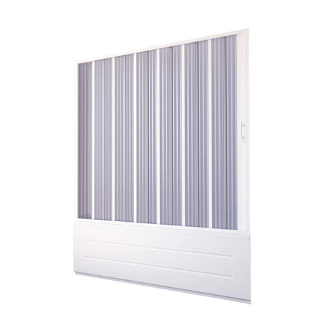 vasca marte new flex badscherm met zijsluiting witte pvc profielen balgopening magnetische sluiting verstelbaar van 140 tot 170 cm ruimtebesparend ontwerp