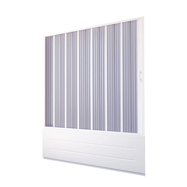vasca marte new flex badscherm met zijsluiting witte pvc profielen balgopening magnetische sluiting verstelbaar van 140 tot 170 cm ruimtebesparend ontwerp