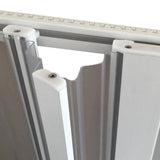 vasca nova point douche vouwdeur voor bad met uitschuifbare zijopening witte pvc profielen balgopening magnetische sluiting verstelbaar van 140 tot 170 cm