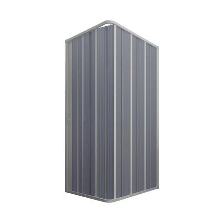 venere new flex hoekdouchecabine met inklapbare zijopening witte pvc profielen dubbele vouwdeuren magnetische sluiting hoogte 185 cm ruimtebesparende douchecabine van kalkwerend kunststof